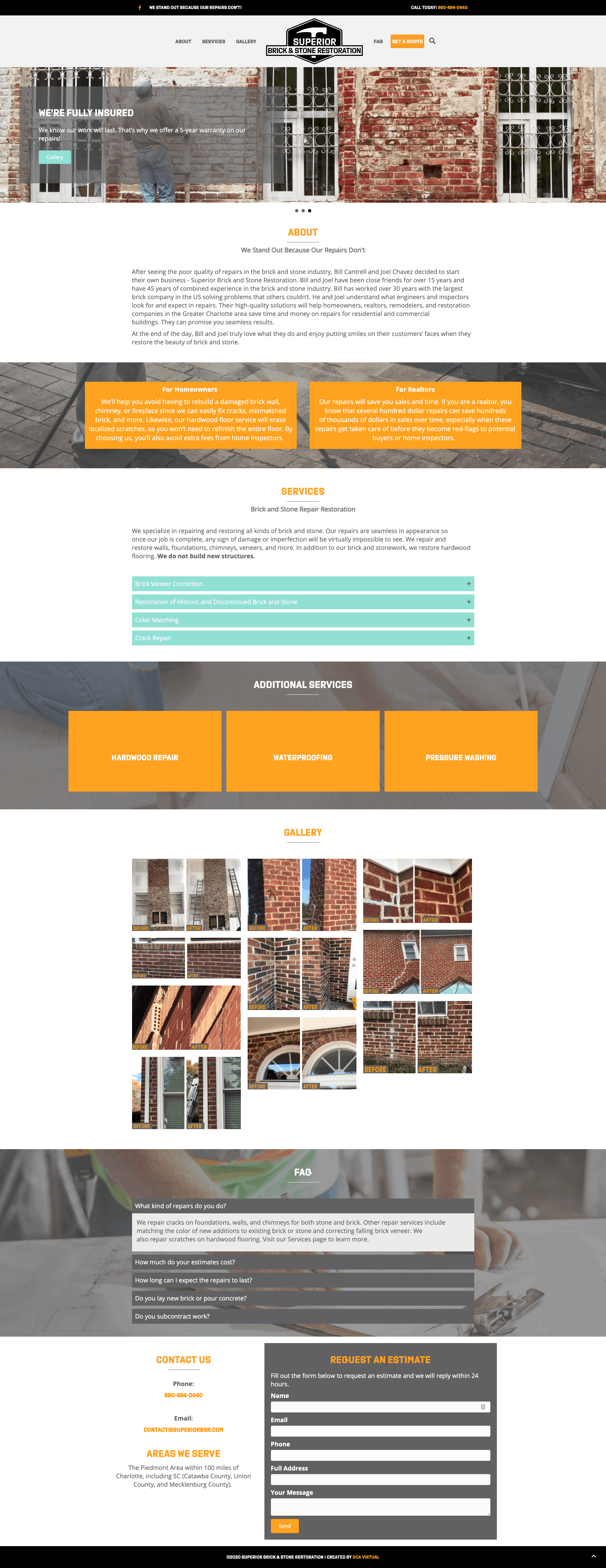 Superior Brick & Stone Restoration Website