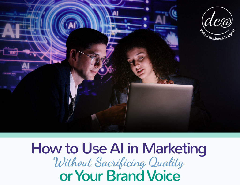 Business owners using AI for marketing